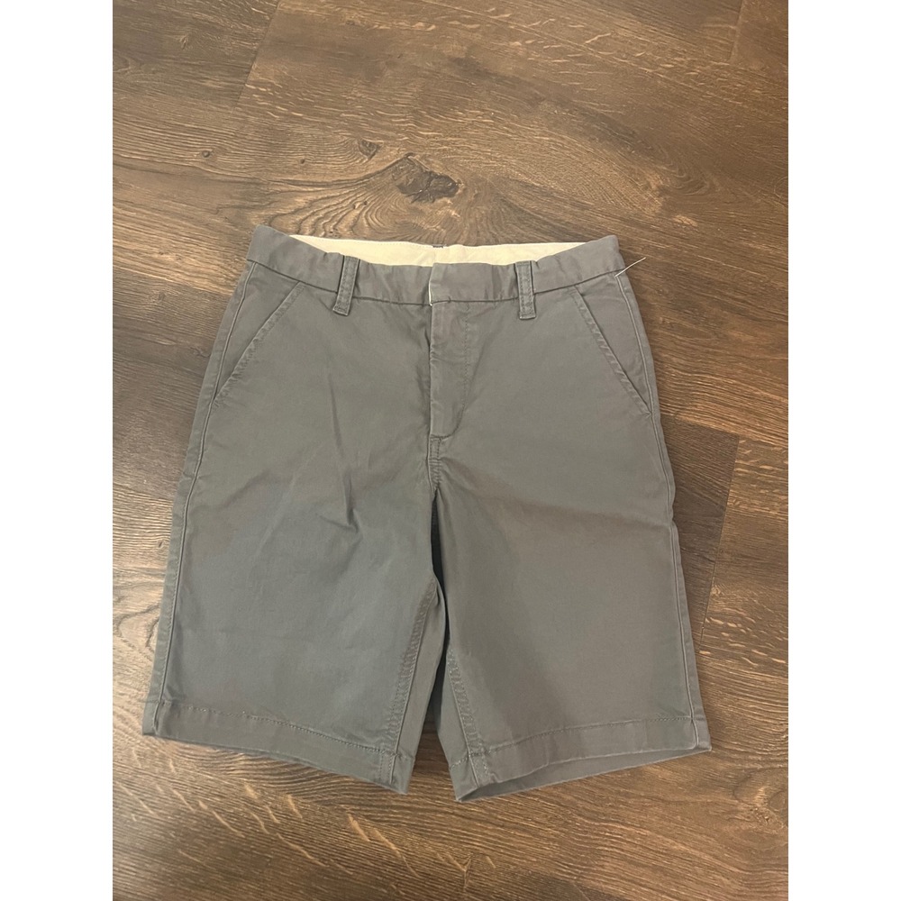 Gap Kids‎ Boys Gray Chino Shorts Adjustable Waist Size 14 Charcoal Cotton Twill